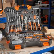 (S85) 256pc Premium Tool & Socket Set 256pc premium hand tool kit with extensive combination h...
