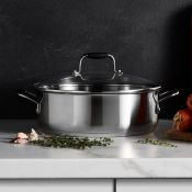 (S28) 28cm Stainless Steel Casserole Pot 4L capacity shallow casserole dish offers more than e...