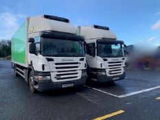 2011 SCANIA P230 4X2 DAYCAB 26FT GRAY & ADAMS CARRIER SUPRA 950 FRIDGE BOX