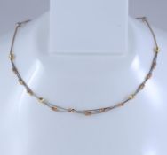 18 K / 750 Hallmarked Rose & White Gold Chain Necklace
