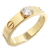 18 K / 750 Rose Gold CARTIER Style Solitaire Diamond Ring
