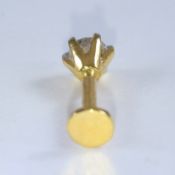 14 K / 585 Yellow Gold Diamond Ear Studs/Nose Pin