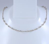 18 K / 750 Hallmarked Rose & White Gold Chain Necklace