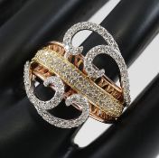 IGI Certified 18 K Rose Gold Designer Diamond Ring