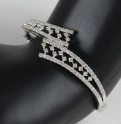 14 K White Gold IGI Certified Designer Diamond Bracelet