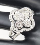 18 K / 750 White Gold IGI Certified Diamond Ring