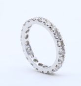 14 K White Gold Eternity Diamond Ring