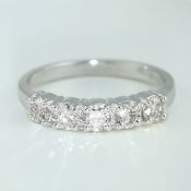 14 K White Gold IGI Certified 5 Solitaire Diamond Ring