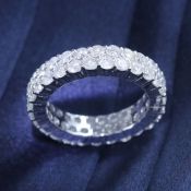 14 K / 585 White Gold Eternity Diamond Ring