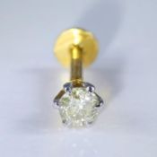 14 K / 585 Yellow Gold Diamond Ear Studs/Nose Pin