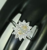 14 K White Gold IGI Certified Exclusive Diamond Ring