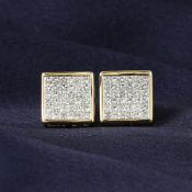 14 K / 585 Yellow Gold Diamond Earring Studs