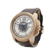 2017 Cartier Calibre Central Chronograph Rose Gold - W7100004 or 3242