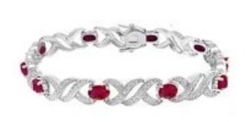 Ruby & Diamond Tennis Bracelet