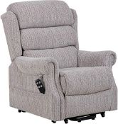 Hi gate dual motor rise/recline lift/tilt electric chair in dark grey fabric
