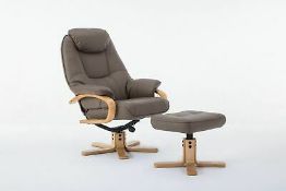 Brand new boxed Gfa Cannes swivel reclining heat and massage chair with footstool