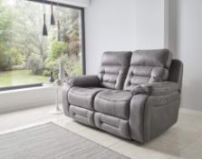 Brand new boxed Sierra tech 2 seater sofa in charcoal grey fabric