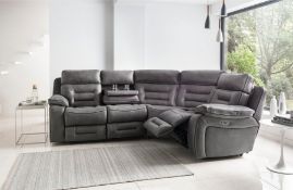 Brand new boxed Sierra tech corner sofa 1c2 in charcoal grey fabric