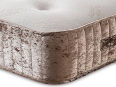Brand new 4,6 double cashmere pocket sprung divan with 2 drawers, mattress and headboard in glitz