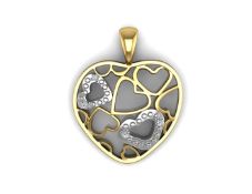 9k Yellow Gold Diamond Pendant 0.02 Carats