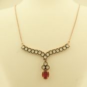 Antique Design Jewellery - 8K Rose / Pink Gold Necklace