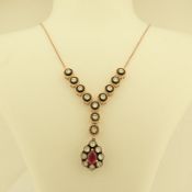 Antique Design Jewellery - 8K Rose / Pink Gold Necklace