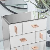 (NN133) 6 Drawer Mirrored Jewellery Makeup Cosmetics Box – Storage/Desk Tidy/Organiser. MIRR...