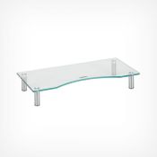 (NN33) Small Glass Monitor Stand Raises your screen to the perfect height. Suitable for monito...