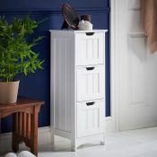 (NN110) Colonial 3 Drawer Storage Unit MDF with white painted finish Water resistant & easy t...