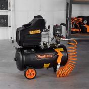 (NN81) 24L Air Compressor with Accessory Kit 9.6CFM air displacement rate of per minute is sui...