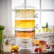 (NN98) 3 Tier Drinks Dispenser 10.5L Capacity is great for parties, BBQs, picnics & catered ev...