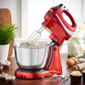 (NN124) Red Hand & Stand Mixer The Red stand mixer and hand mixer is a must have kitchen appli...