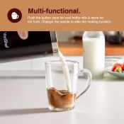 (NN53) Black Milk Frother 3 settings makes everything from a silky cappuccino to a foamy macch...