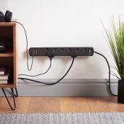 (NN52) 6 Socket Extension Lead & USB Slender 6 gang extension lead with approx. 1.9m of cable ...