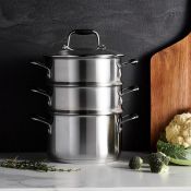 (S423) 3 Tier Steamer Cook separate healthy portions of vegetables and meat at the same time o...