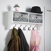 (NN84) Wall Hanging Hall Rack Add some character to your hallway or porch, and organise your o...