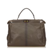 Fendi Leather Peekaboo Handbag
