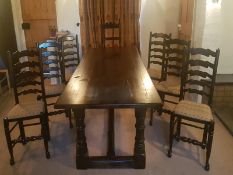 Solid Pine Farm Table & Chairs