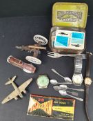 Parcel of Watches Flatware Britains toys etc