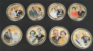 Collectable Coins 8 x Elizabeth II 70th Wedding Anniversary