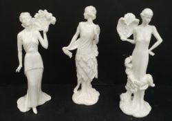Vintage 2 x Royal Worcester Figures & 1 Coalport Figure