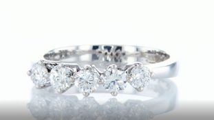 14 kt. White gold - Ring - Diamonds