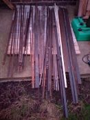 Quantity of various new steel sizes and shapes unused fabricated