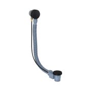 (SH1030) Black Bath Pop Up Waste - Overflow. Made with zinc with solid brass components. Standa...