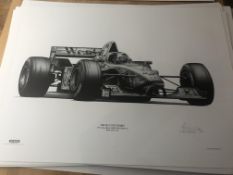 Alan Stammers Signed Limited Edition Print of David Coulthard