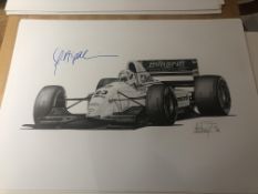 Alan Stammers and Christian Fittipaldi signed limited edition print