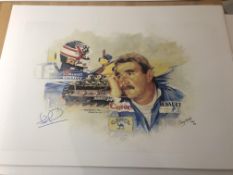 Craig Warwick and Nigel Mansell signed limited edition print