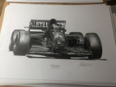 Alan Stammers Signed Limited Edition Print of Gerhard Berger