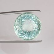 GIA Cert. 20.44 ct. Neon Greenish Blue 