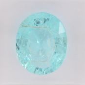 IGI Cert. 3.04ct. Neon Greenish Blue 